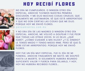 Hoy recib&iacute; flores